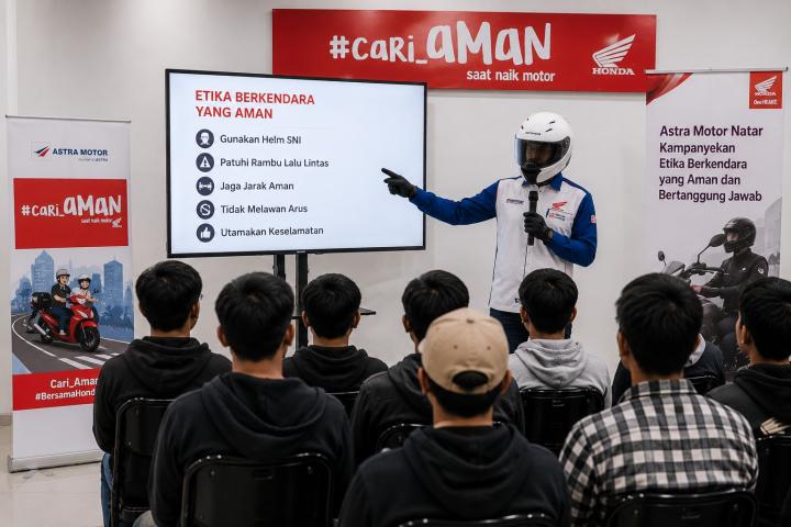 Astra Motor Natar Kampanyekan Etika Berkendara yang Aman dan Bertanggung Jawab